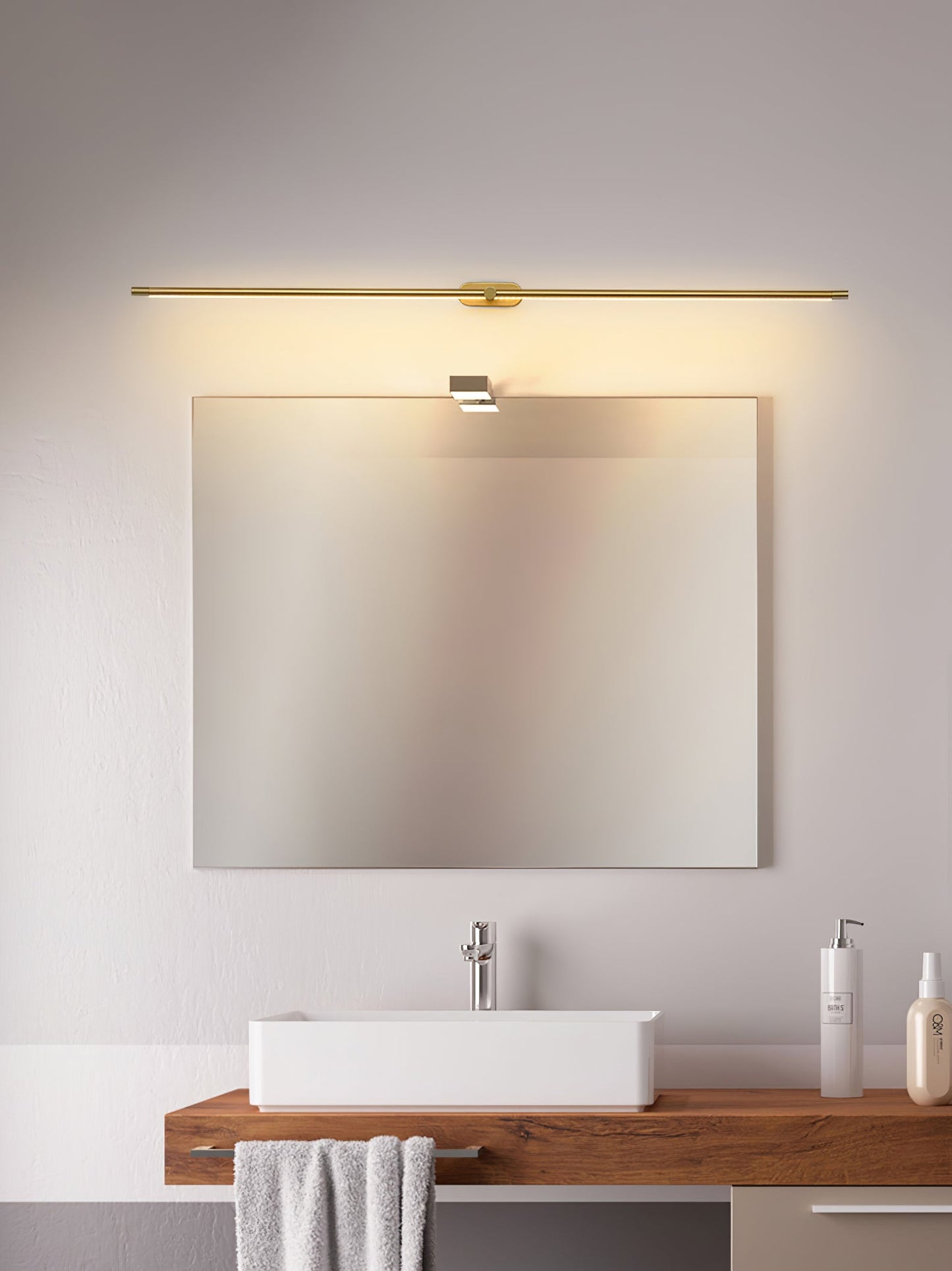 Sleek Linear Wall Lamp - Dimmable LED, Adjustable Brightness