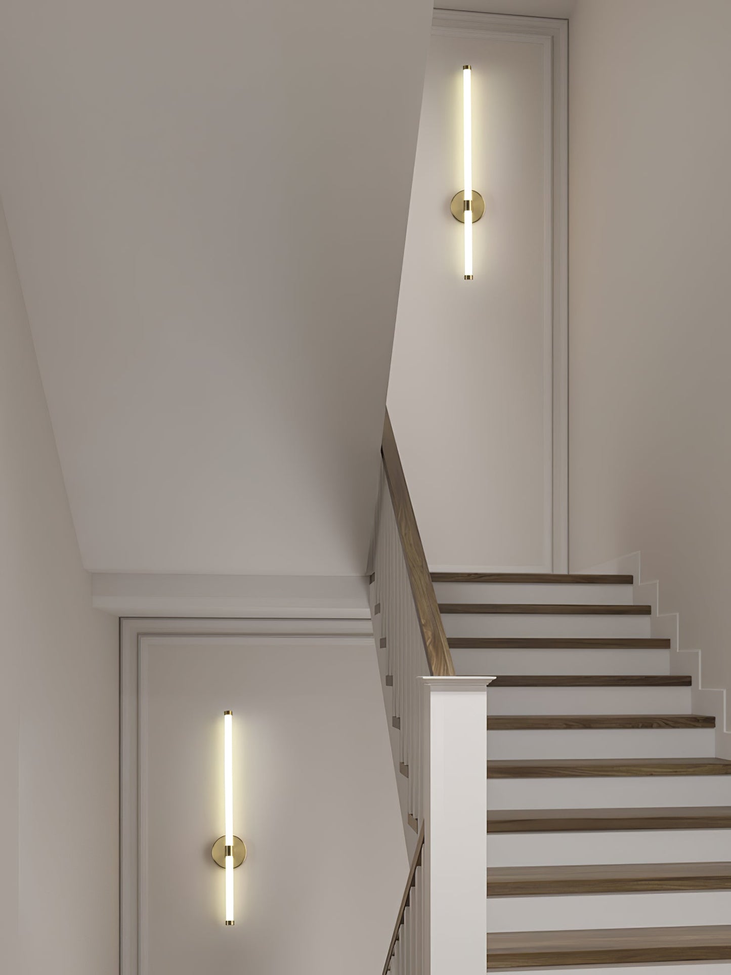 Sleek Vertical Wall Sconce - Energy-Efficient LED & Adjustable Light A