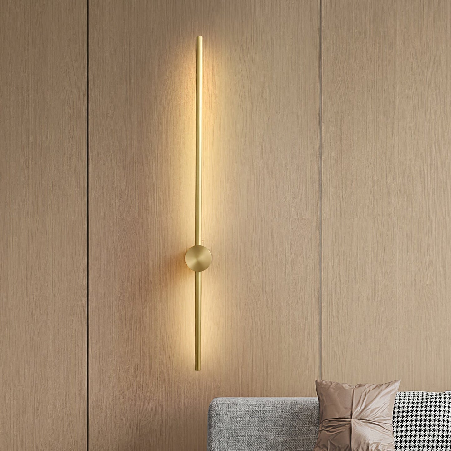 Sleek Vertical Wall Sconce - Energy-Efficient LED & Adjustable Light A