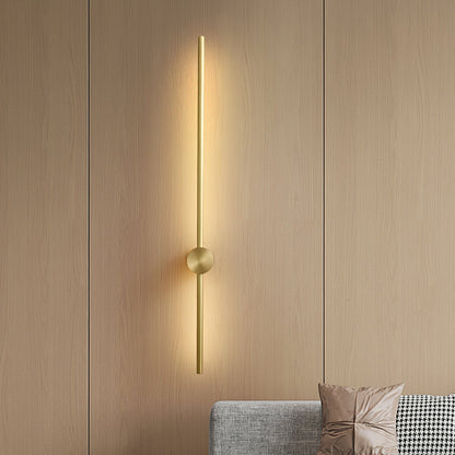 Sleek Vertical Wall Sconce - Energy-Efficient LED & Adjustable Light A