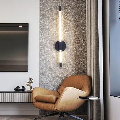 Sleek Vertical Wall Sconce - Energy-Efficient LED & Adjustable Light A