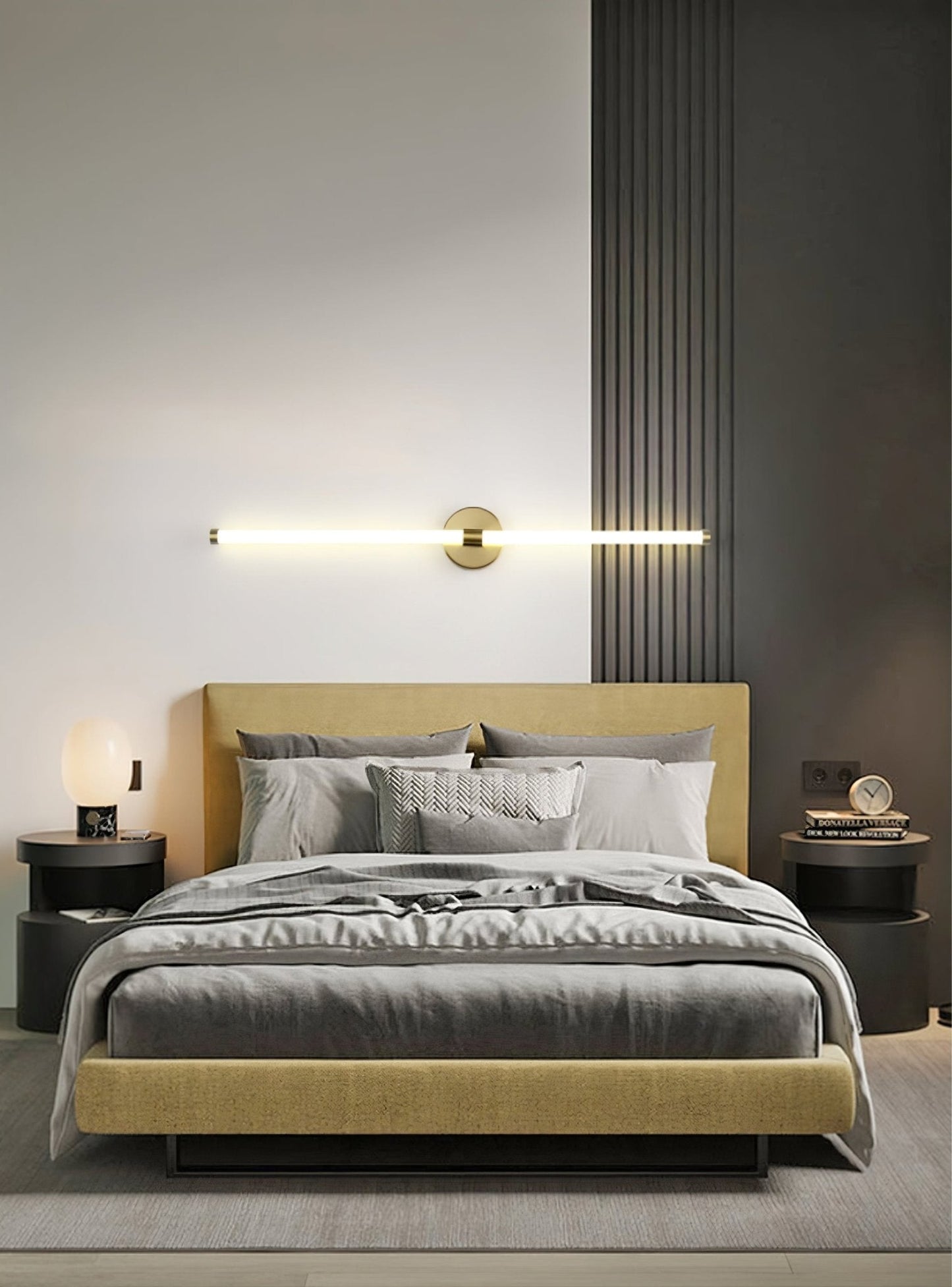 Sleek Vertical Wall Sconce - Energy-Efficient LED & Adjustable Light A