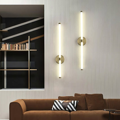 Sleek Vertical Wall Sconce - Energy-Efficient LED & Adjustable Light A