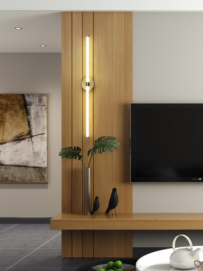 Sleek Vertical Wall Sconce - Energy-Efficient LED & Adjustable Light A