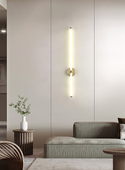 Sleek Vertical Wall Sconce - Energy-Efficient LED & Adjustable Light A