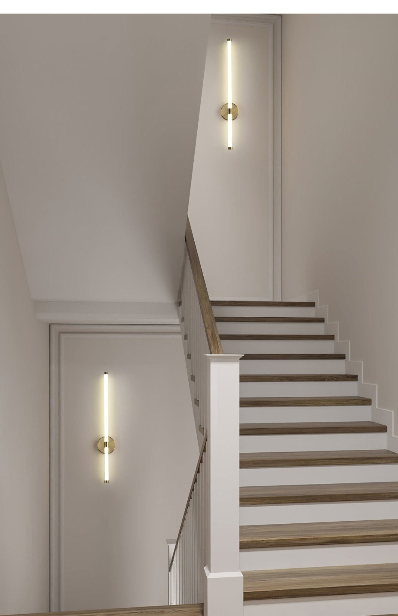 Sleek Vertical Wall Sconce - Energy-Efficient LED & Adjustable Light A