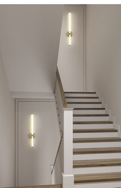 Sleek Vertical Wall Sconce - Energy-Efficient LED & Adjustable Light A