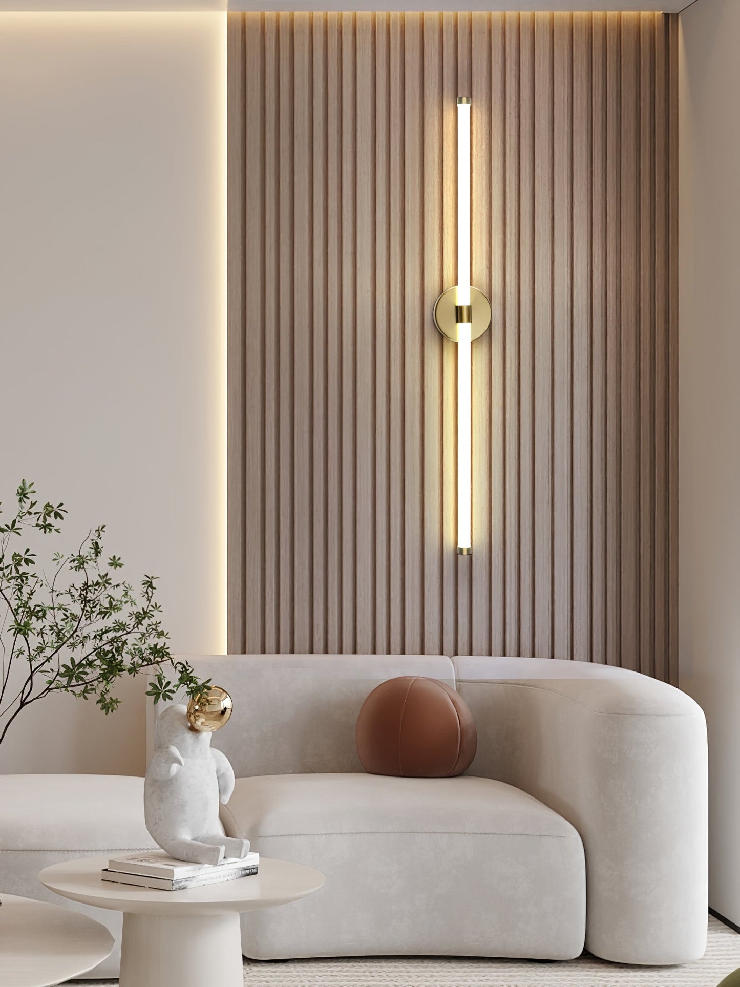 Sleek Vertical Wall Sconce - Energy-Efficient LED & Adjustable Light A