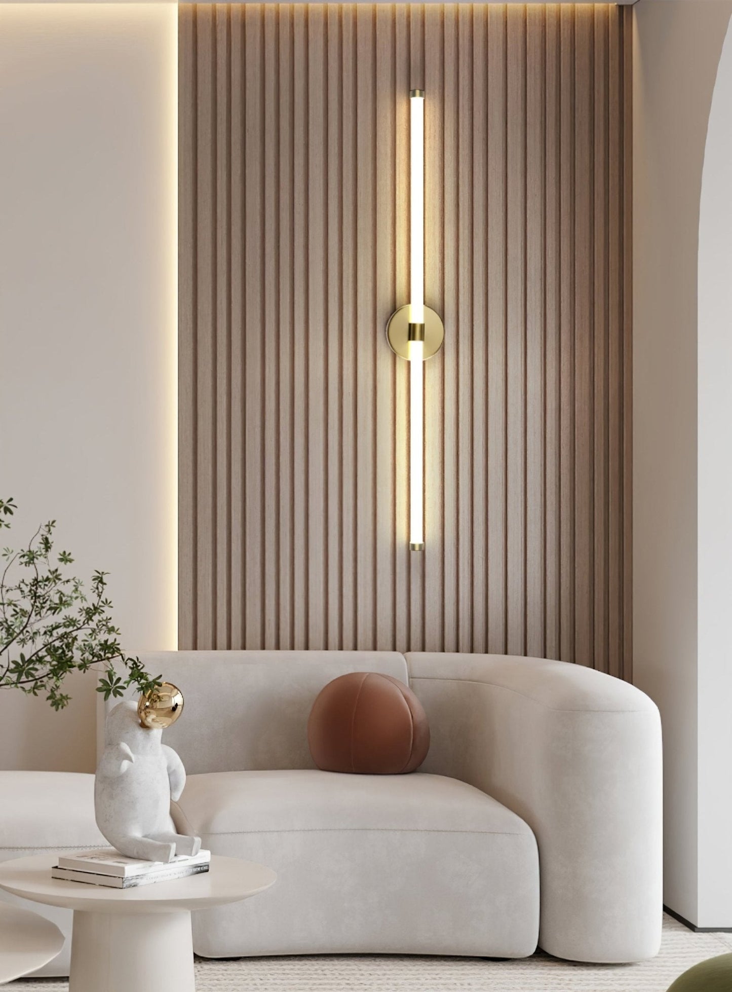 Sleek Vertical Wall Sconce - Energy-Efficient LED & Adjustable Light A