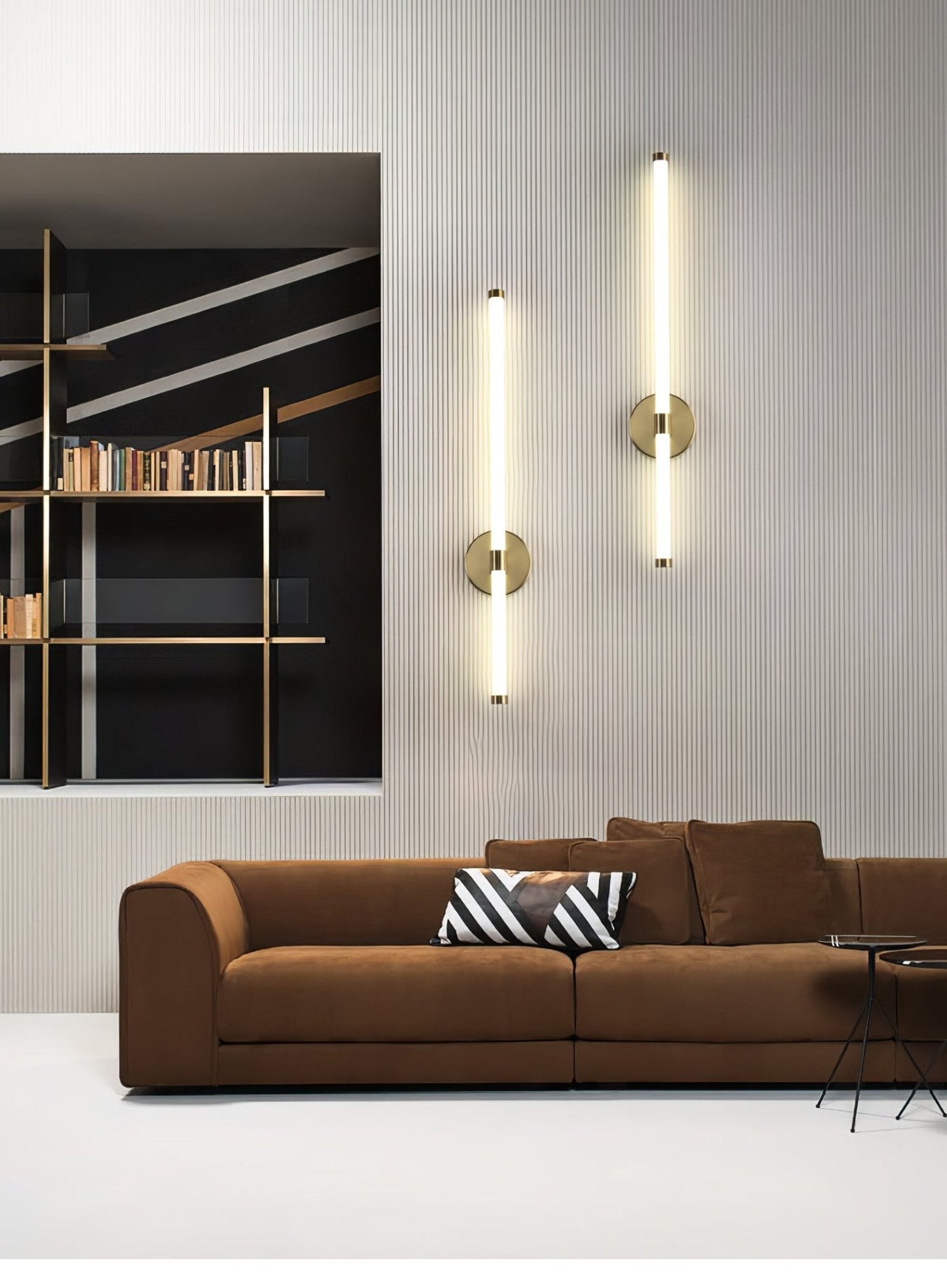 Sleek Vertical Wall Sconce - Energy-Efficient LED & Adjustable Light A