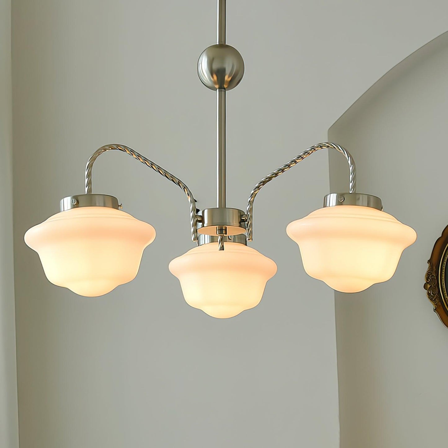 Elegant Chandelier with Adjustable Arms & Energy-Efficient LED Lights