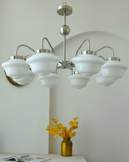 Elegant Chandelier with Adjustable Arms & Energy-Efficient LED Lights