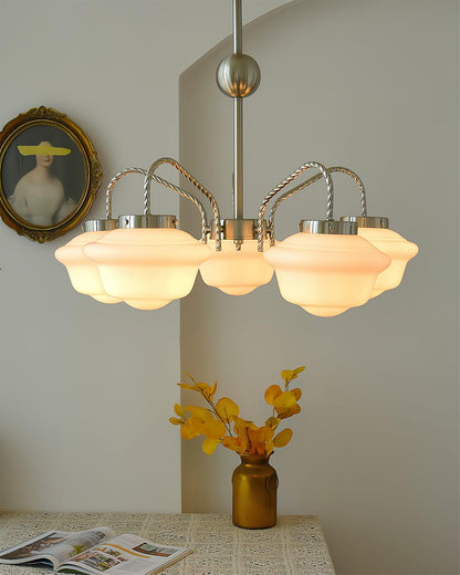 Elegant Chandelier with Adjustable Arms & Energy-Efficient LED Lights