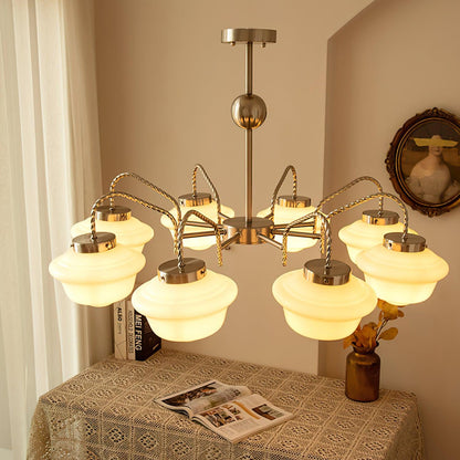 Elegant Chandelier with Adjustable Arms & Energy-Efficient LED Lights