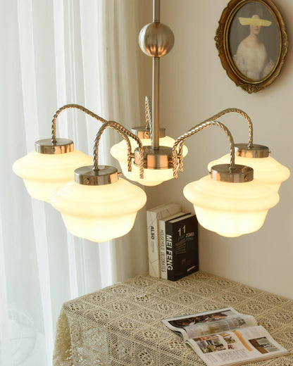 Elegant Chandelier with Adjustable Arms & Energy-Efficient LED Lights