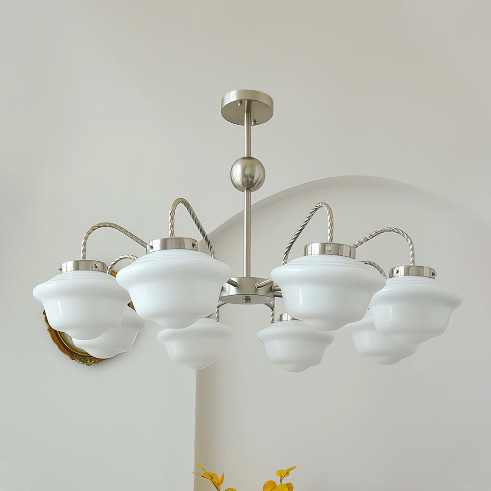 Elegant Chandelier with Adjustable Arms & Energy-Efficient LED Lights