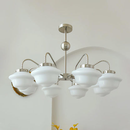 Elegant Chandelier with Adjustable Arms & Energy-Efficient LED Lights