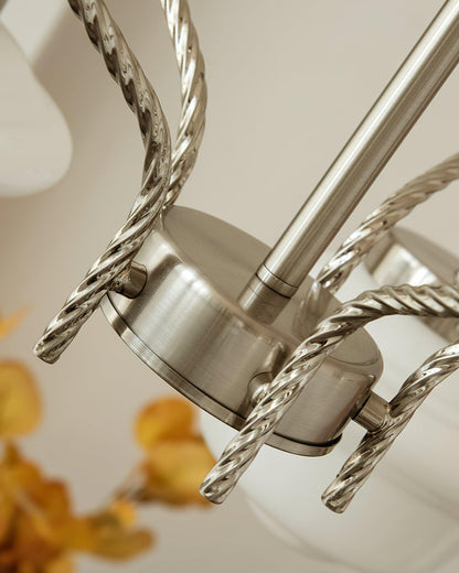 Elegant Chandelier with Adjustable Arms & Energy-Efficient LED Lights