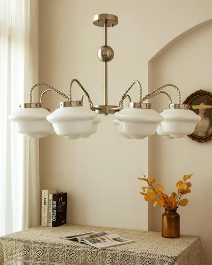 Elegant Chandelier with Adjustable Arms & Energy-Efficient LED Lights