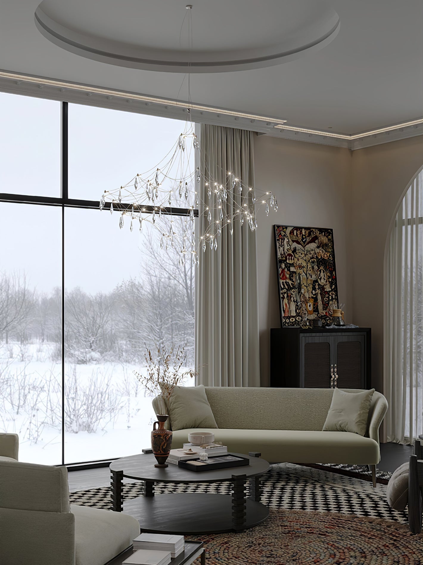 Mira Chandeliers - Elegant Lighting Fixture with Adjustable Brightness