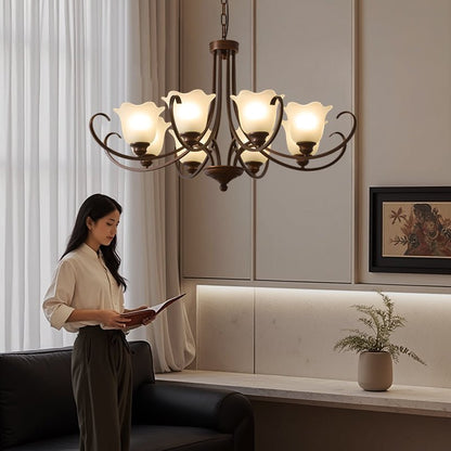 Mireille Floral Chandelier - Elegant Design with Adjustable Height & L