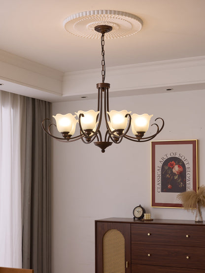 Mireille Floral Chandelier - Elegant Design with Adjustable Height & L