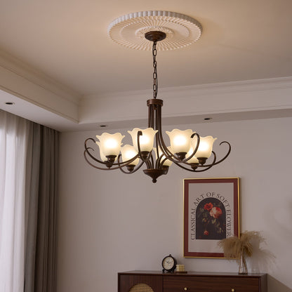 Mireille Floral Chandelier - Elegant Design with Adjustable Height & L