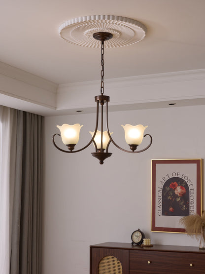 Mireille Floral Chandelier - Elegant Design with Adjustable Height & L