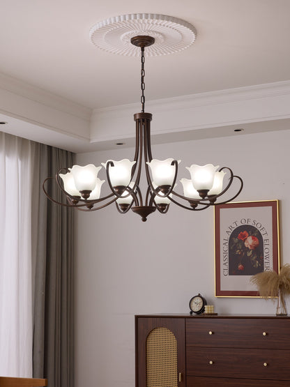 Mireille Floral Chandelier - Elegant Design with Adjustable Height & L