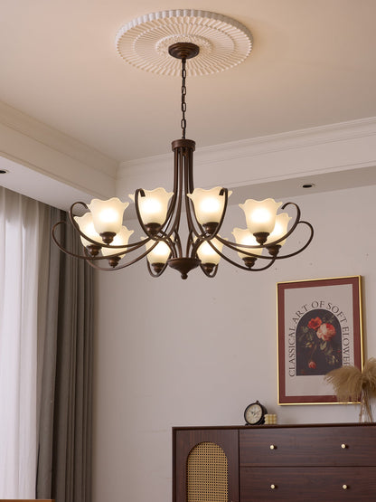 Mireille Floral Chandelier - Elegant Design with Adjustable Height & L