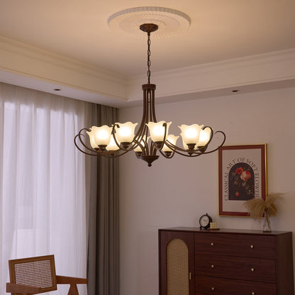 Mireille Floral Chandelier - Elegant Design with Adjustable Height & L