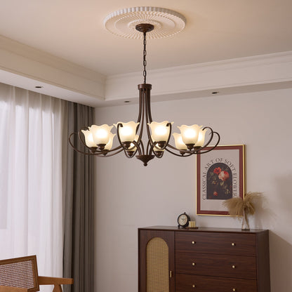 Mireille Floral Chandelier - Elegant Design with Adjustable Height & L