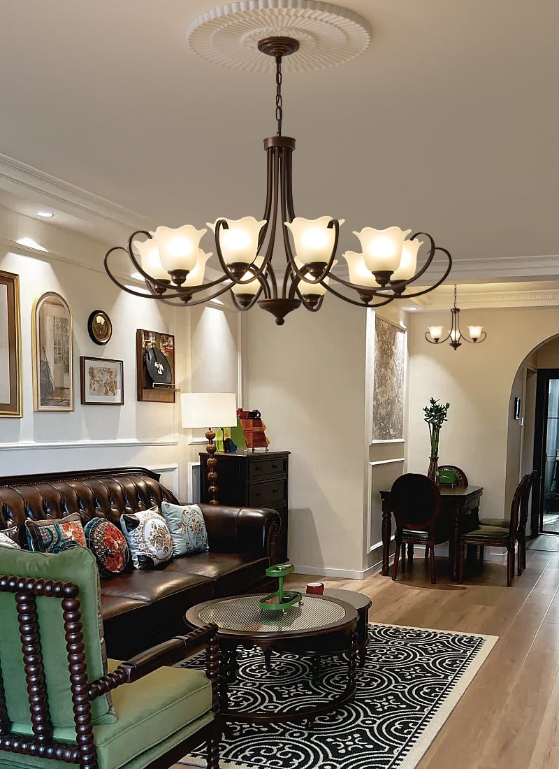 Mireille Floral Chandelier - Elegant Design with Adjustable Height & L