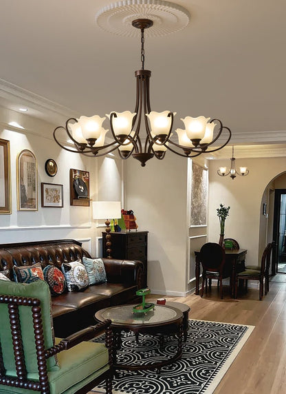 Mireille Floral Chandelier - Elegant Design with Adjustable Height & L
