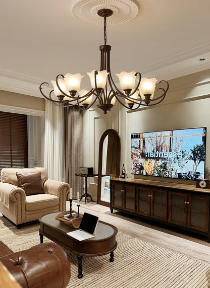 Mireille Floral Chandelier - Elegant Design with Adjustable Height & L