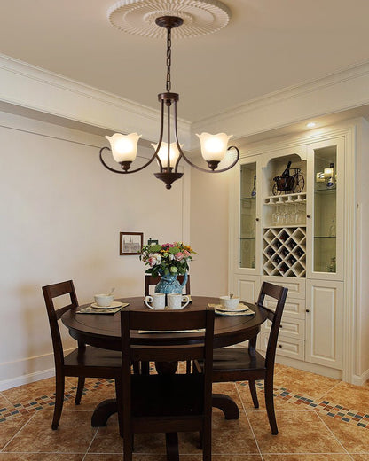 Mireille Floral Chandelier - Elegant Design with Adjustable Height & L