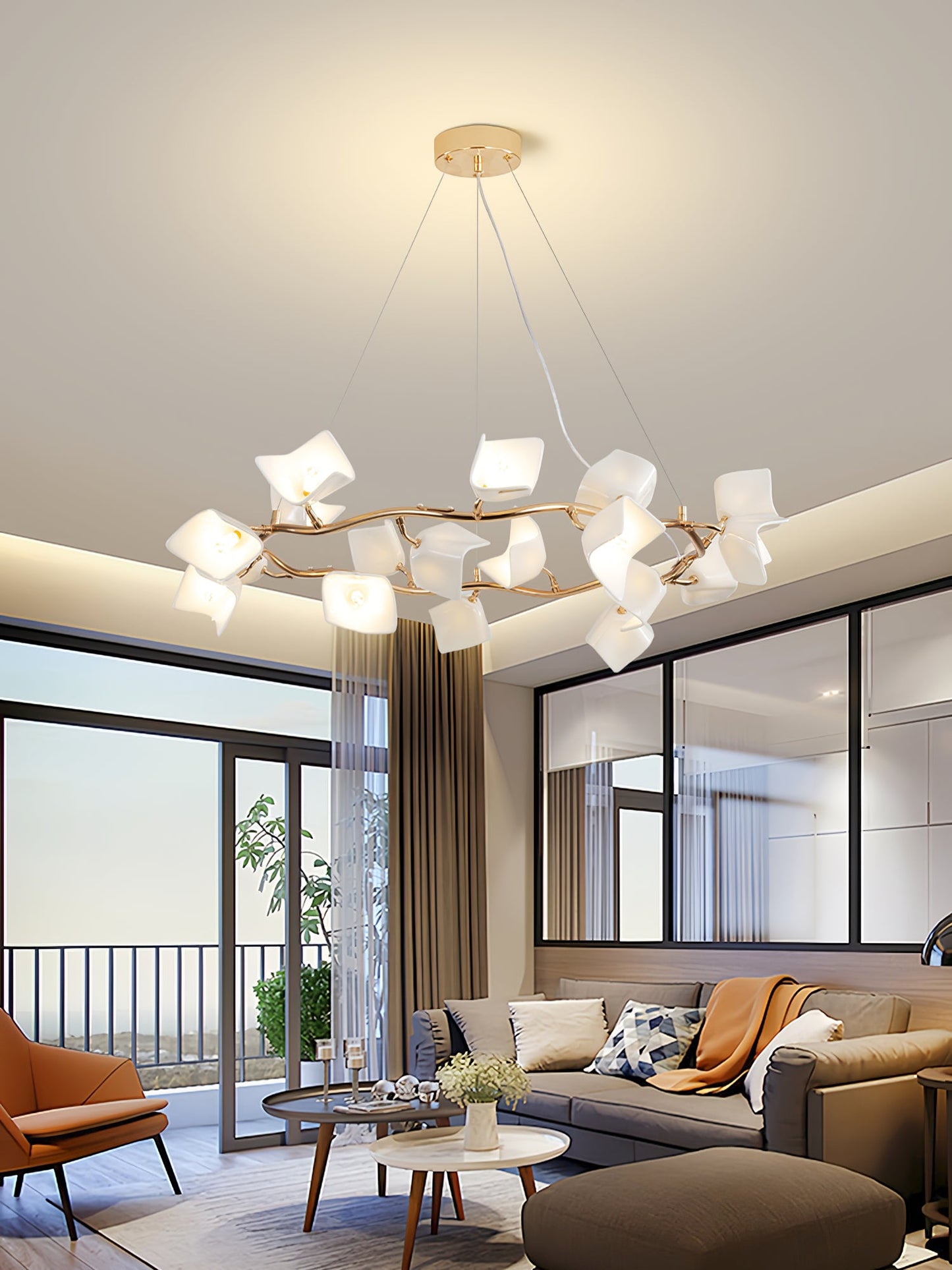 Mistral Flora Chandelier - Elegant Design with Adjustable Height & LED
