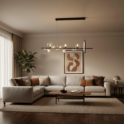 Elegant Mita Chandelier - Crystal Accents & Adjustable Height