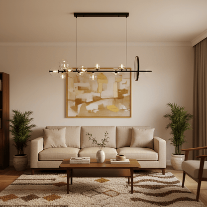 Elegant Mita Chandelier - Crystal Accents & Adjustable Height