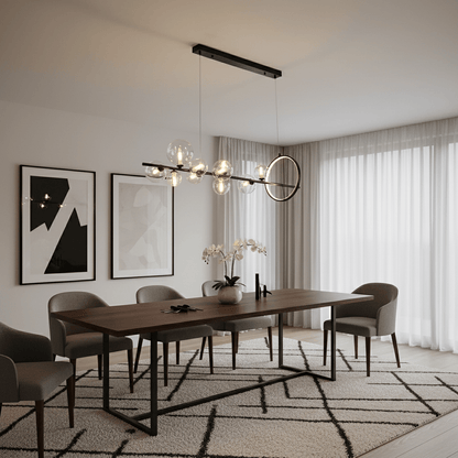Elegant Mita Chandelier - Crystal Accents & Adjustable Height