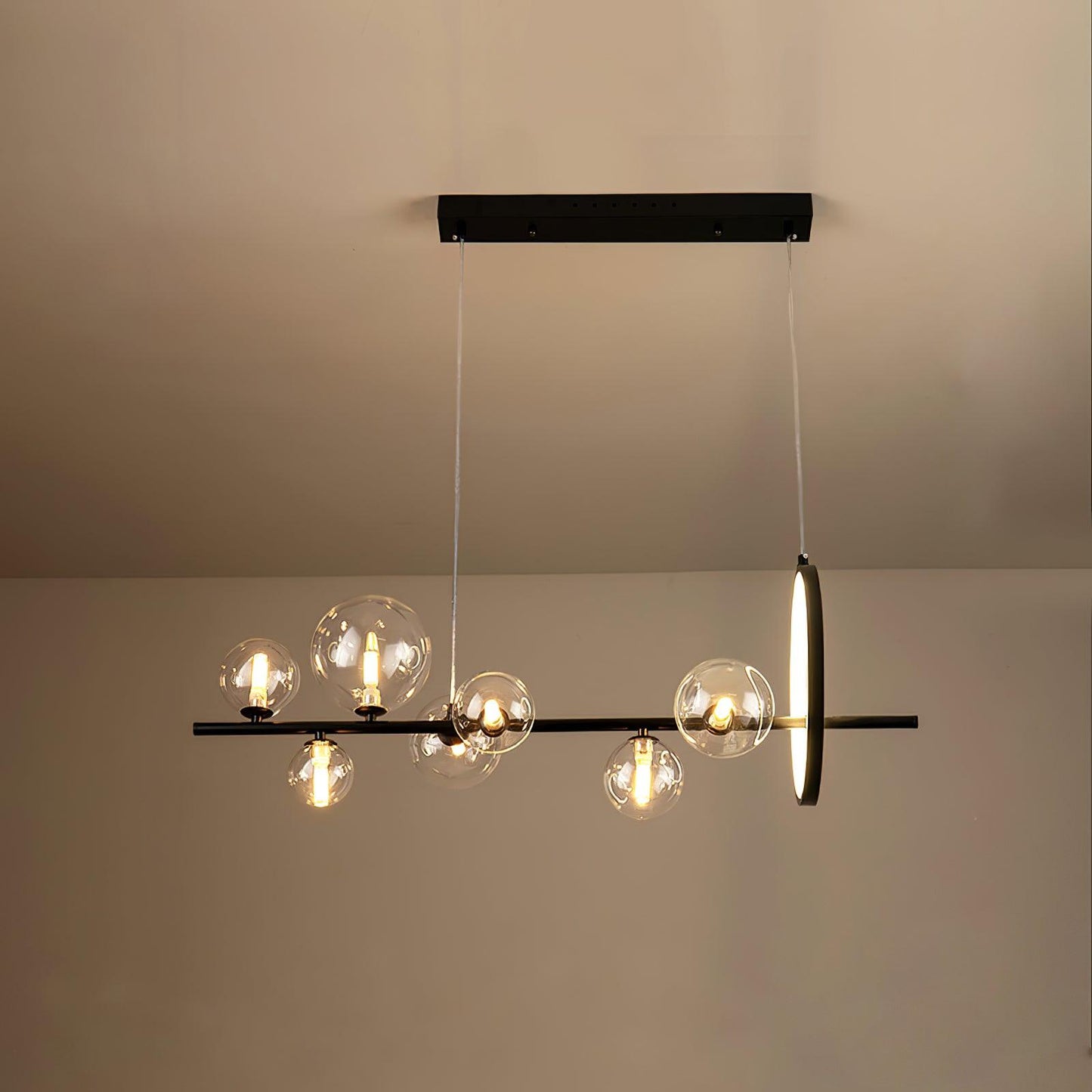 Elegant Mita Chandelier - Crystal Accents & Adjustable Height