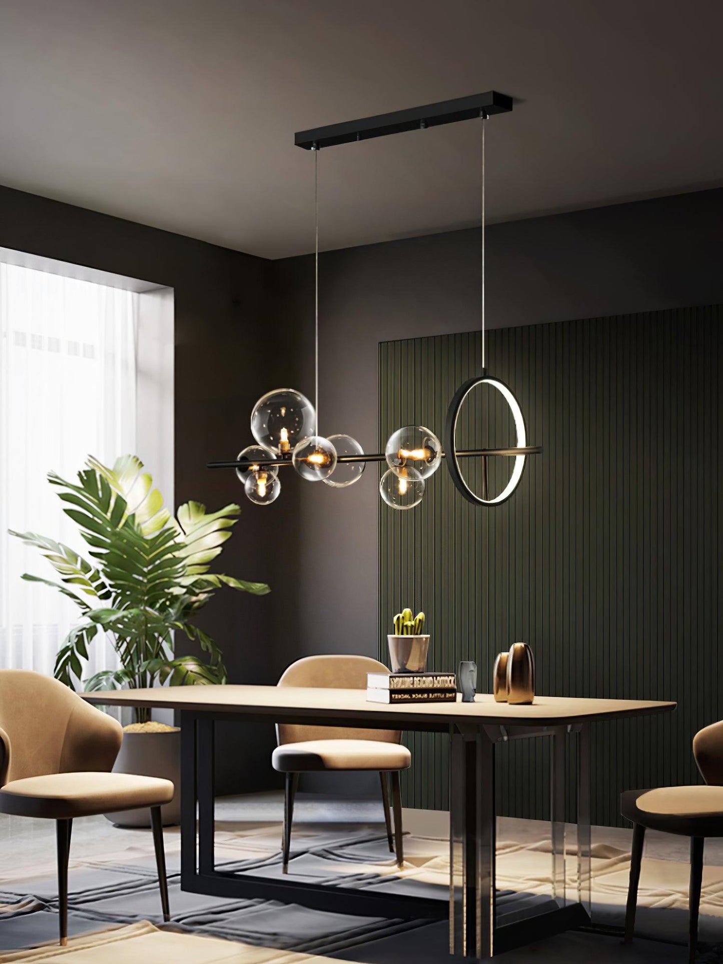 Elegant Mita Chandelier - Crystal Accents & Adjustable Height