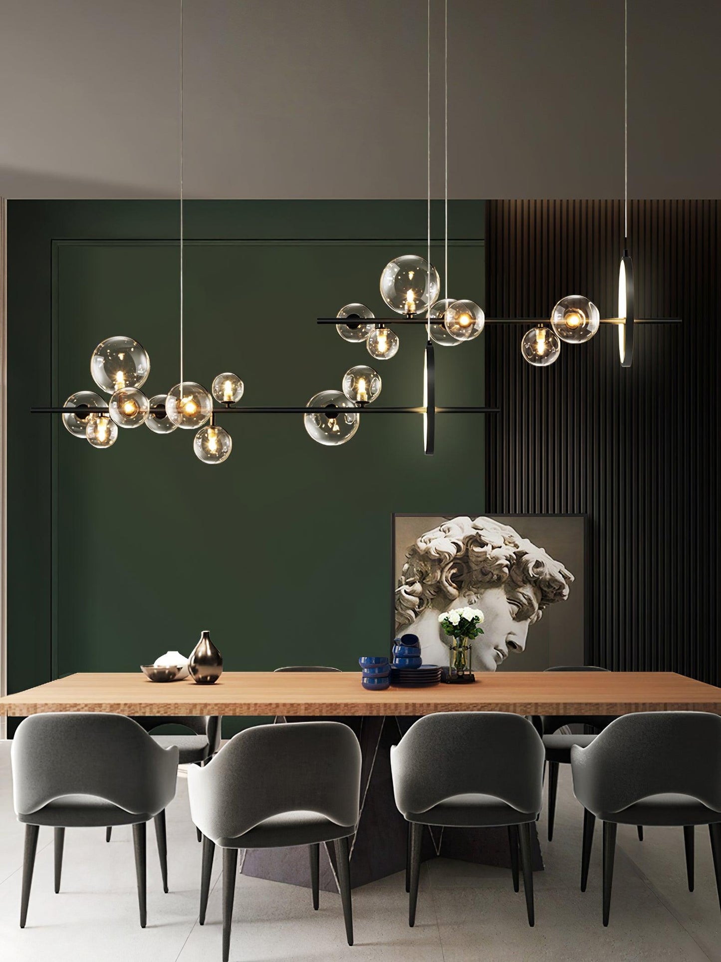 Elegant Mita Chandelier - Crystal Accents & Adjustable Height