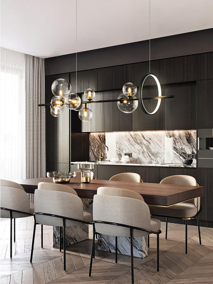 Elegant Mita Chandelier - Crystal Accents & Adjustable Height