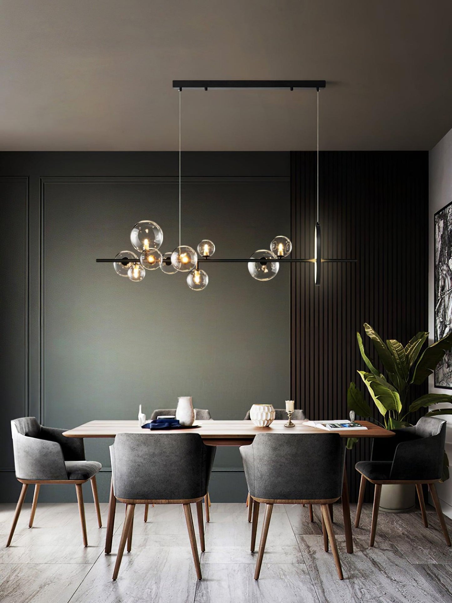 Elegant Mita Chandelier - Crystal Accents & Adjustable Height