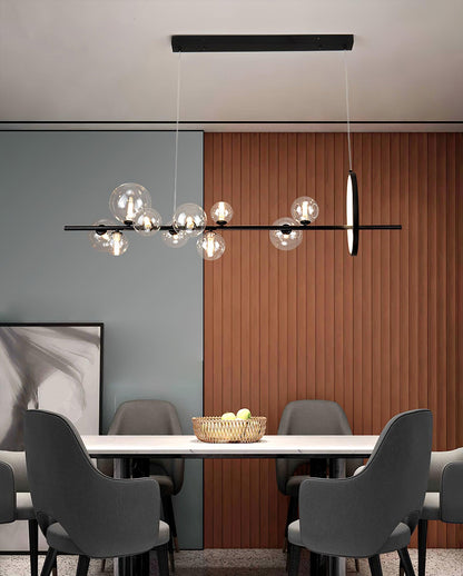 Elegant Mita Chandelier - Crystal Accents & Adjustable Height