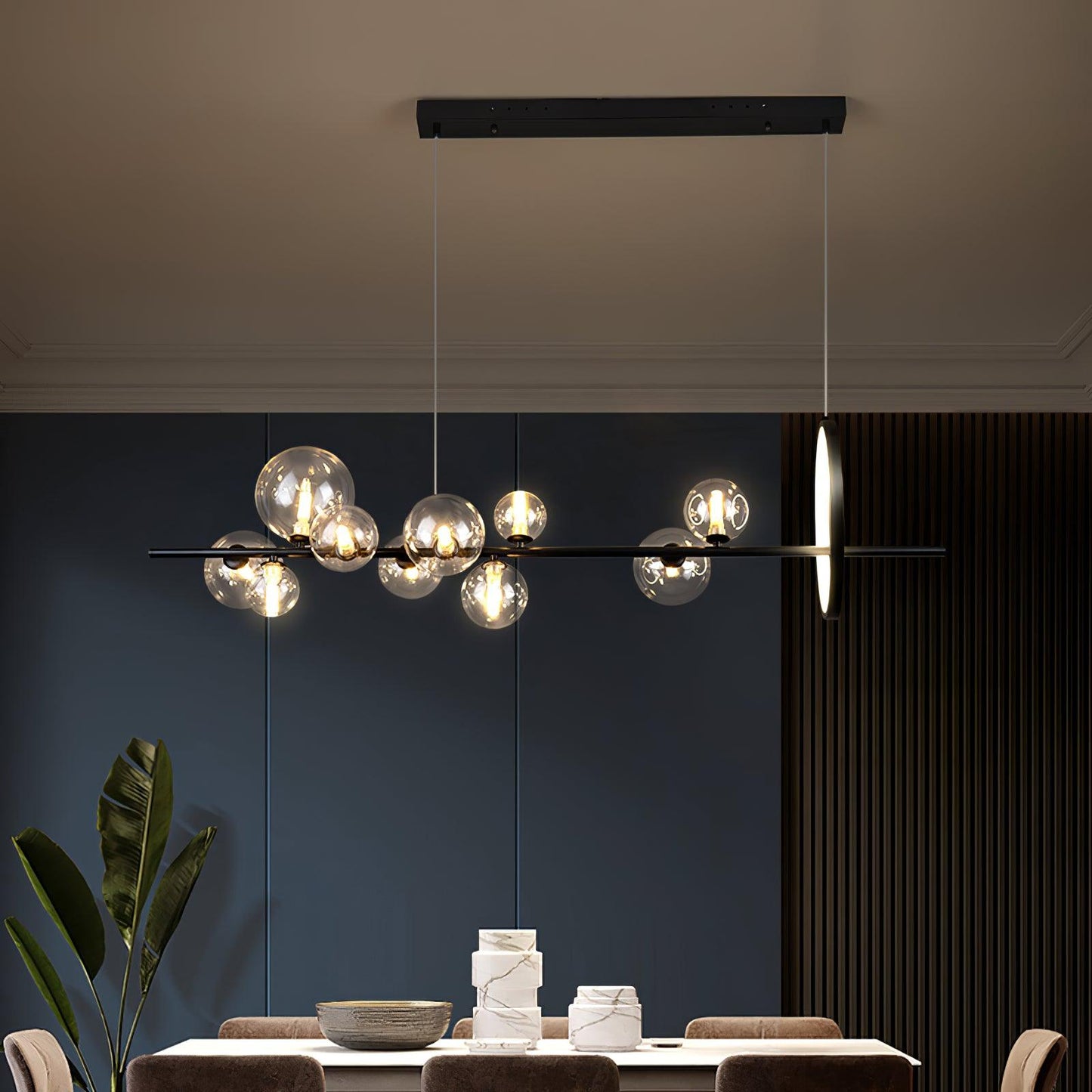 Elegant Mita Chandelier - Crystal Accents & Adjustable Height