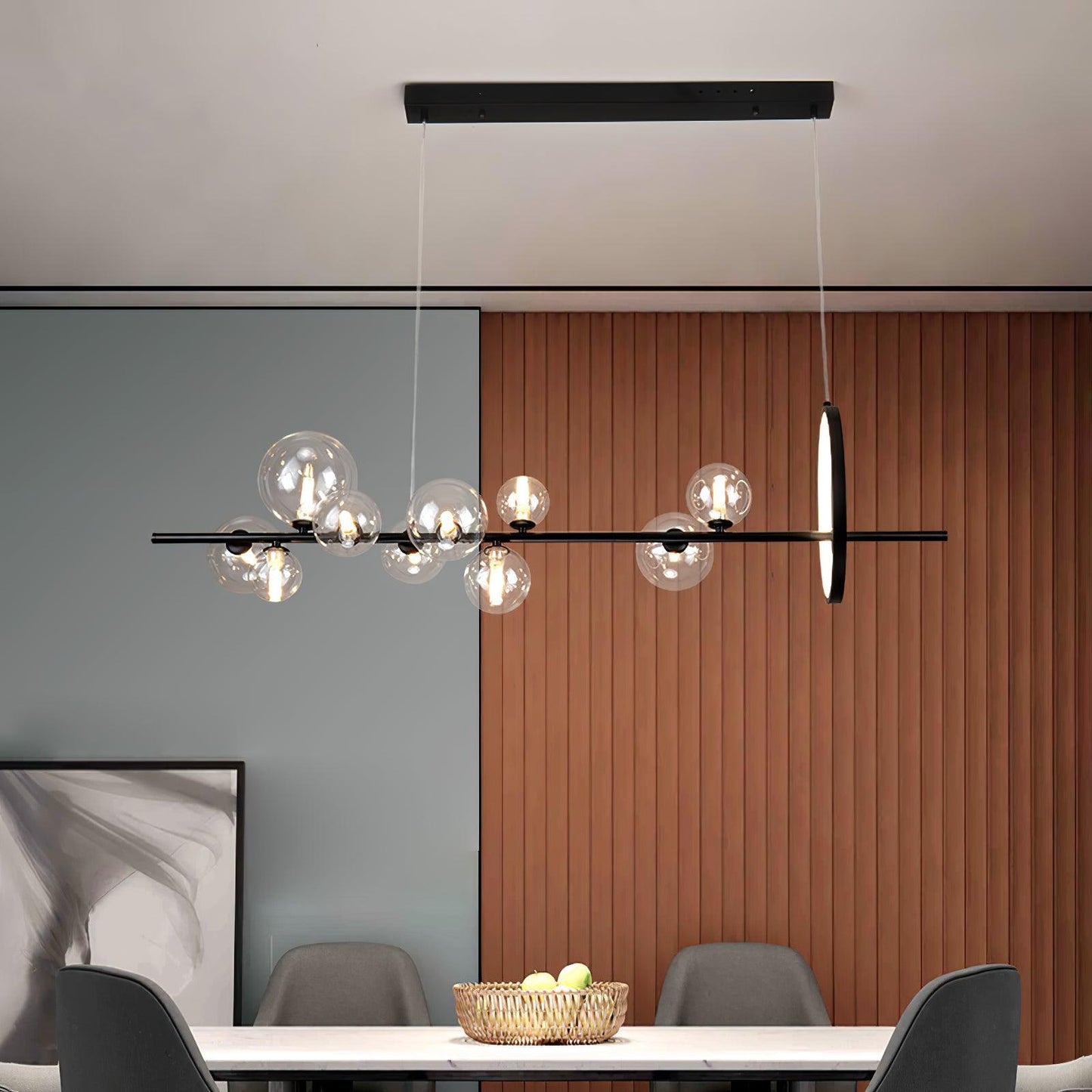 Elegant Mita Chandelier - Crystal Accents & Adjustable Height