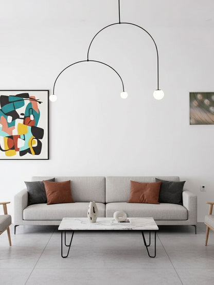 Mobile Chandelier with Adjustable Height and LED Lighting Features