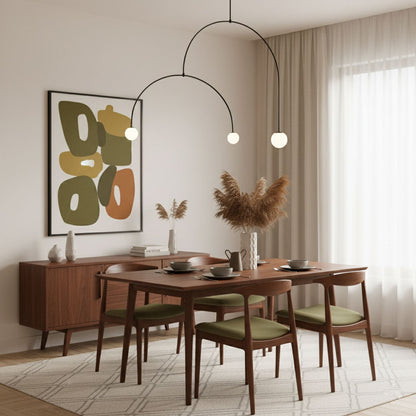 Mobile Chandelier with Adjustable Height and LED Lighting Features